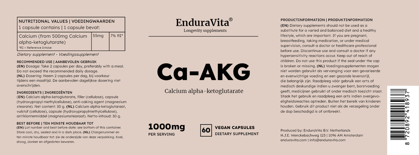 Ca-AKG-lisäravinne 60x500mg
