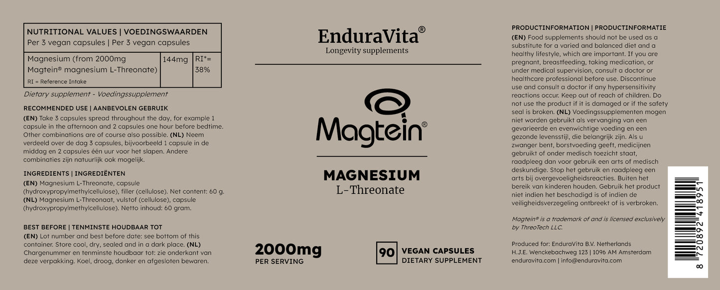 Magnesium L-treonat 90 x 667 mg